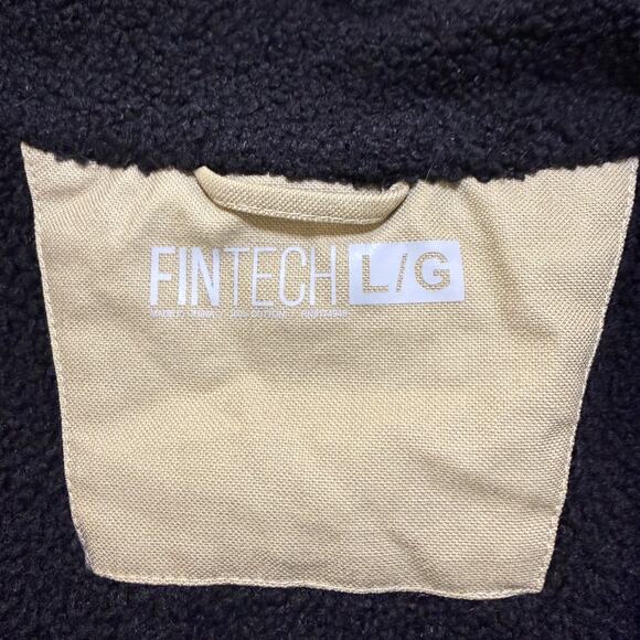 Fintech Men Heavy Duty Canvas Vest Size L Sherpa Lined Gorpcore Utility Workwear - Picture 5 of 6